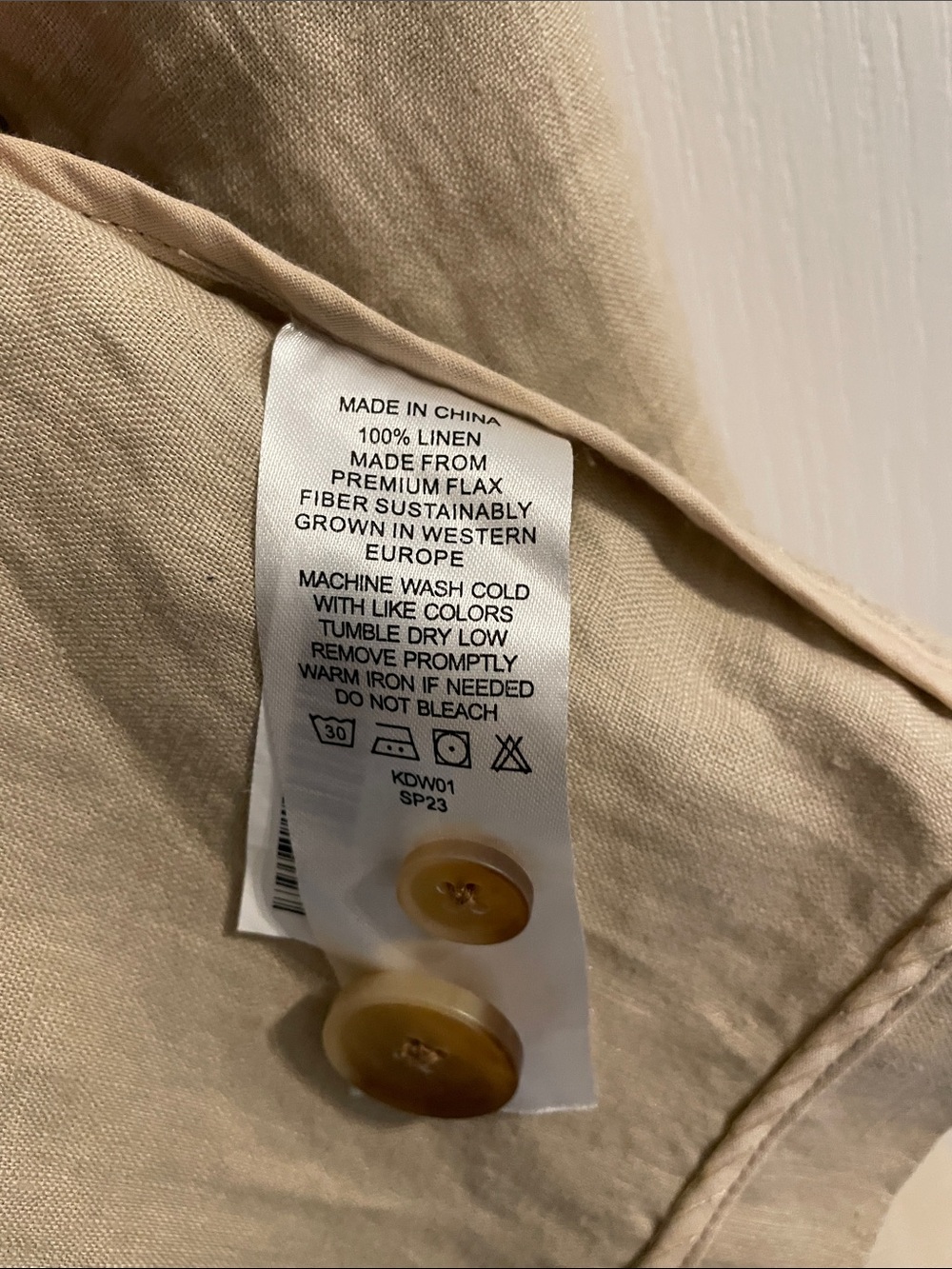 NWOT Quince Beige Linen-Blend Tailored Blazer - Picture 3 of 5